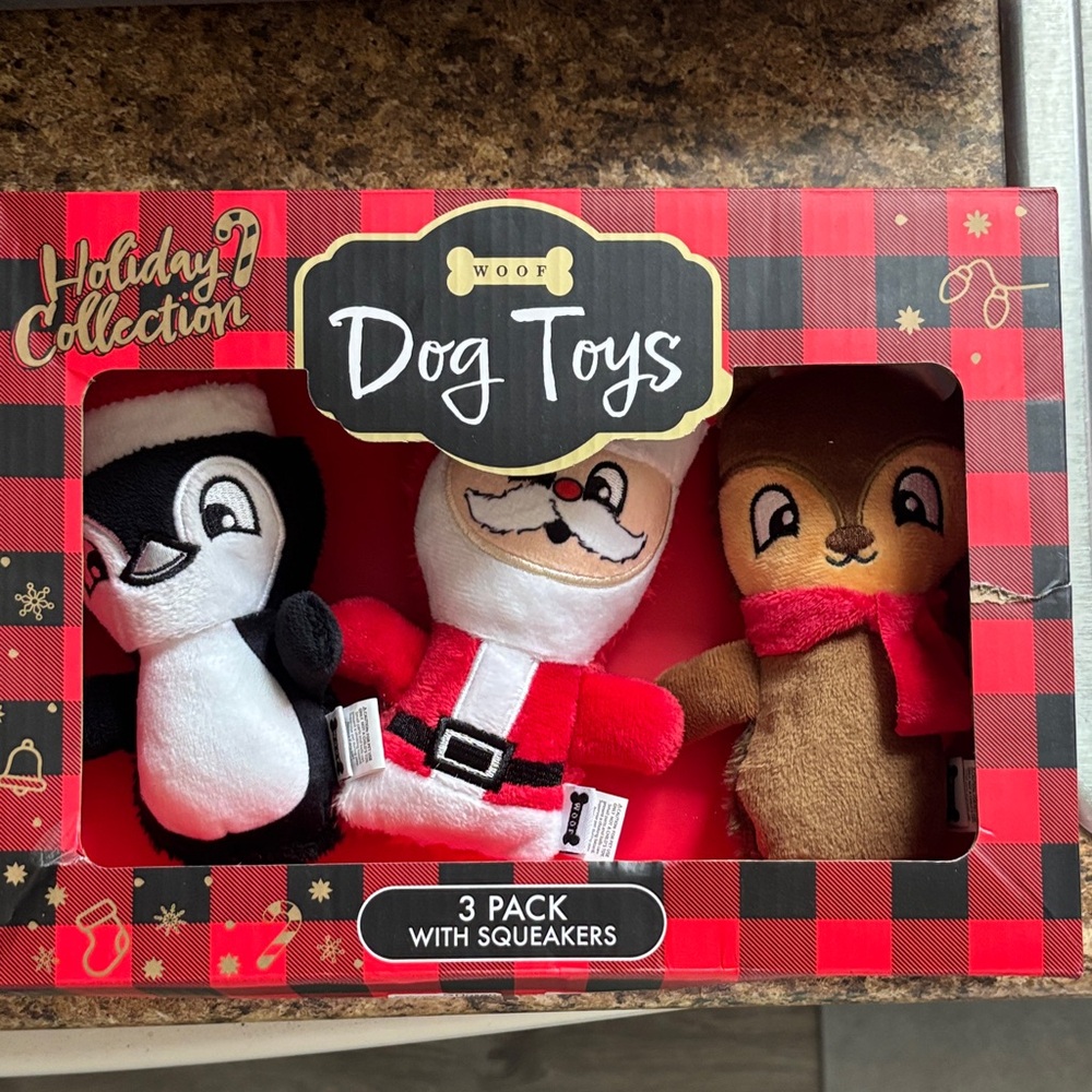 Woof Holiday Collection Dog Toys 3 Pack